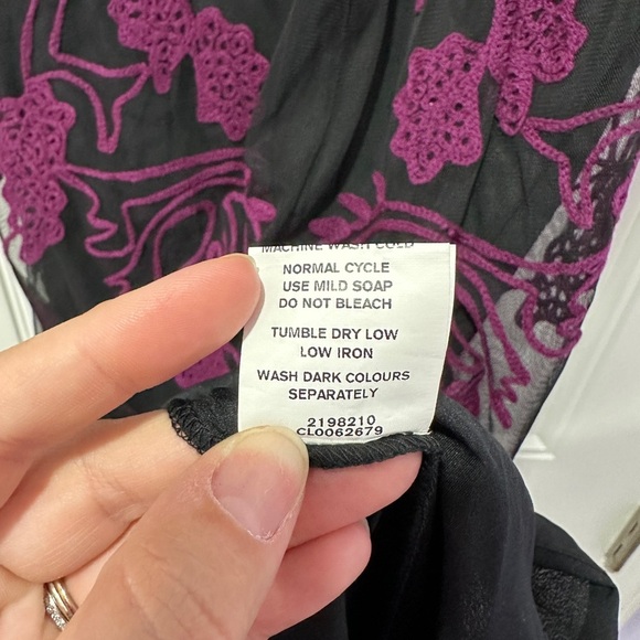 eShakti Wayward Fancies | Embroidered Purple Dress | Size: Medium - Picture 10 of 11